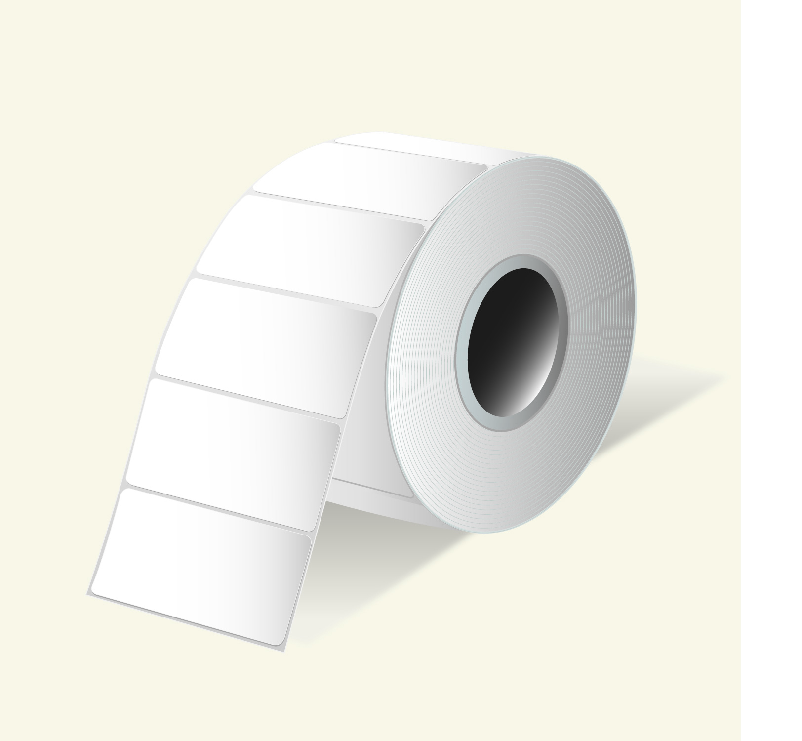 3" x 2" Thermal Transfer Labels on 3" Core, Perforations, Wound Out, Permanent Adhesive, 8"OD