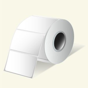 4" x 3" Thermal Transfer Labels on 3" Core, Perforations, Wound Out, Permanent Adhesive, 8"OD