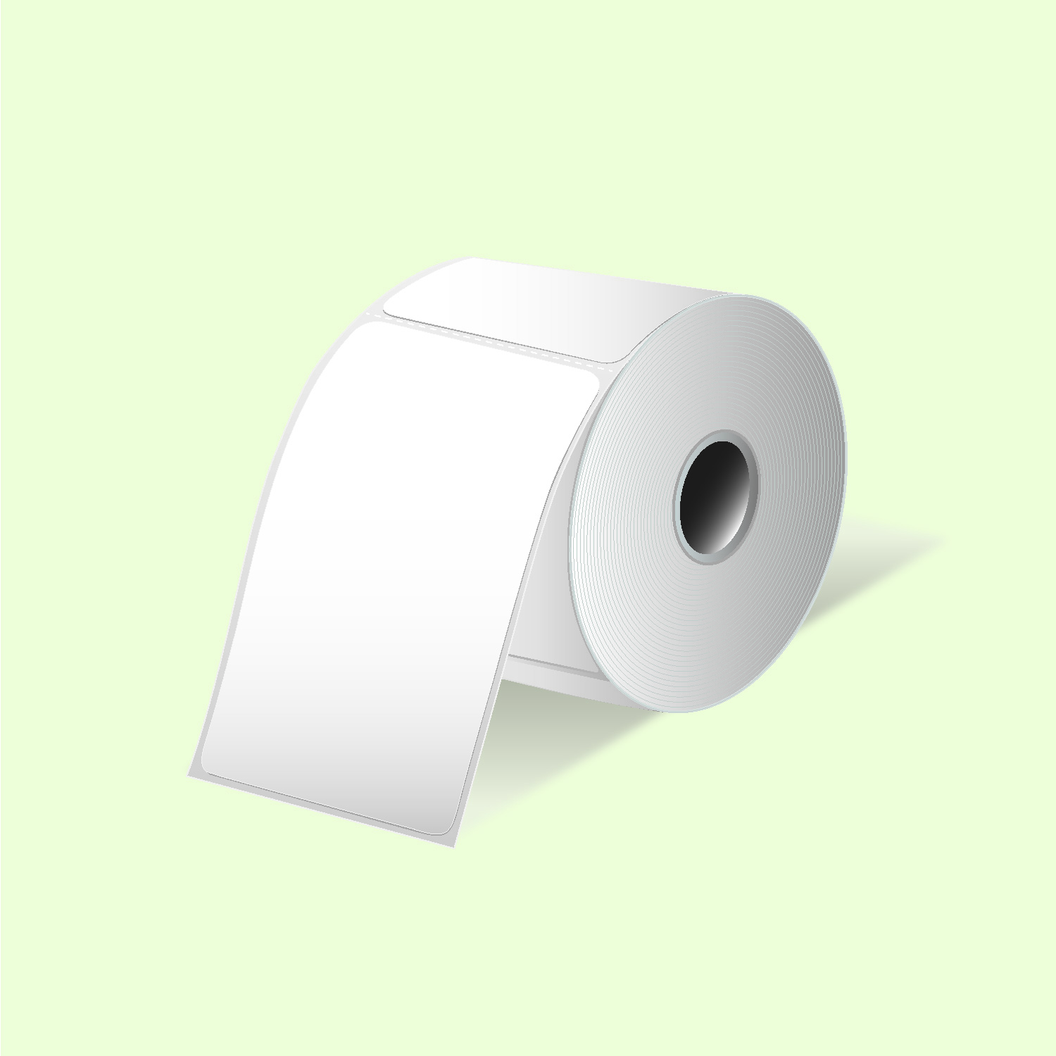 4" x 6" Direct Thermal Labels on 1" Core, Perforations, Wound Out, Permanent Adhesive; 4"OD