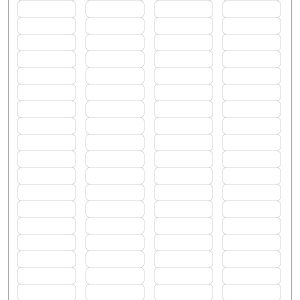 1.75" x 0.5" Standard Return Address Labels - White Uncoated Matte Paper with Permanent Adhesive